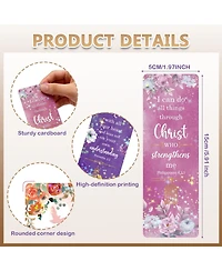 Gnuadz Religious Verse Paper Bookmark Cross Flower Gift