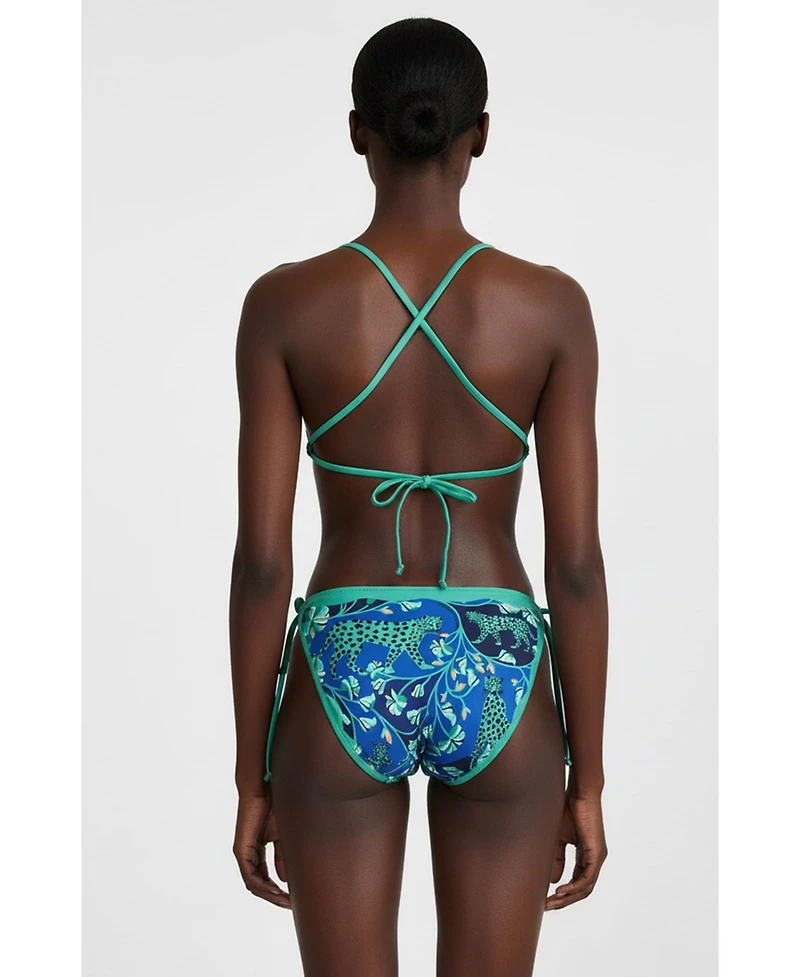 Jessie Zhao New York Women's Verdant Wild Reversible Triangle Bikini Top
