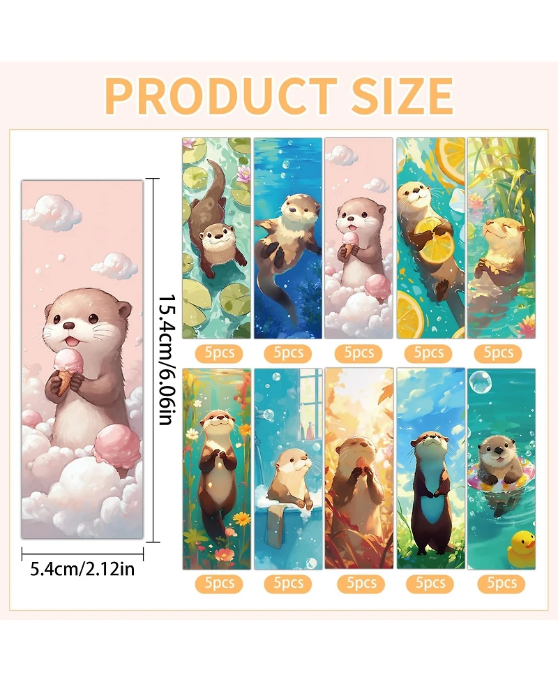 Gnuadz Sea Otter Bookmarks Animal Page Markers Reading Gift