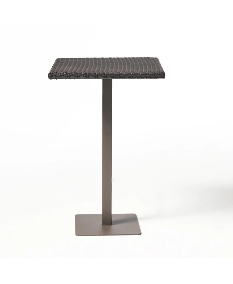 flynama 26" Square Rattan Bar Table
