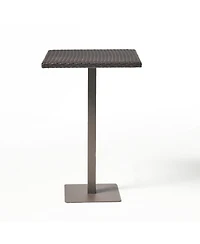 flynama 26" Square Rattan Bar Table