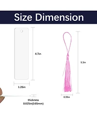 Gnuadz Sublimation Bookmarks Blank Aluminum Metal Diy Tassels