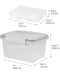 Iris Usa WeatherPro Photo Storage Organization Container with 7 Inner 4 Inch x 6 Inch Cases, Two Pack