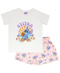 Lilo & Stitch Little Girls Lilo and Stitch 2 Piece T-Shirt and Short Outfit Set
