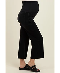 Pinkblush Maternity Raw Hem Cropped Wide Leg Jeans