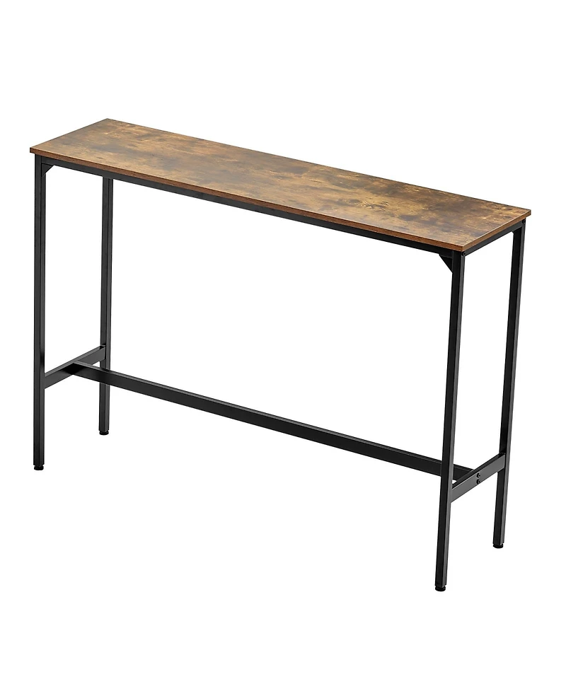 flynama 55x15x39" Modern Metal and Wood Pub Bar Table