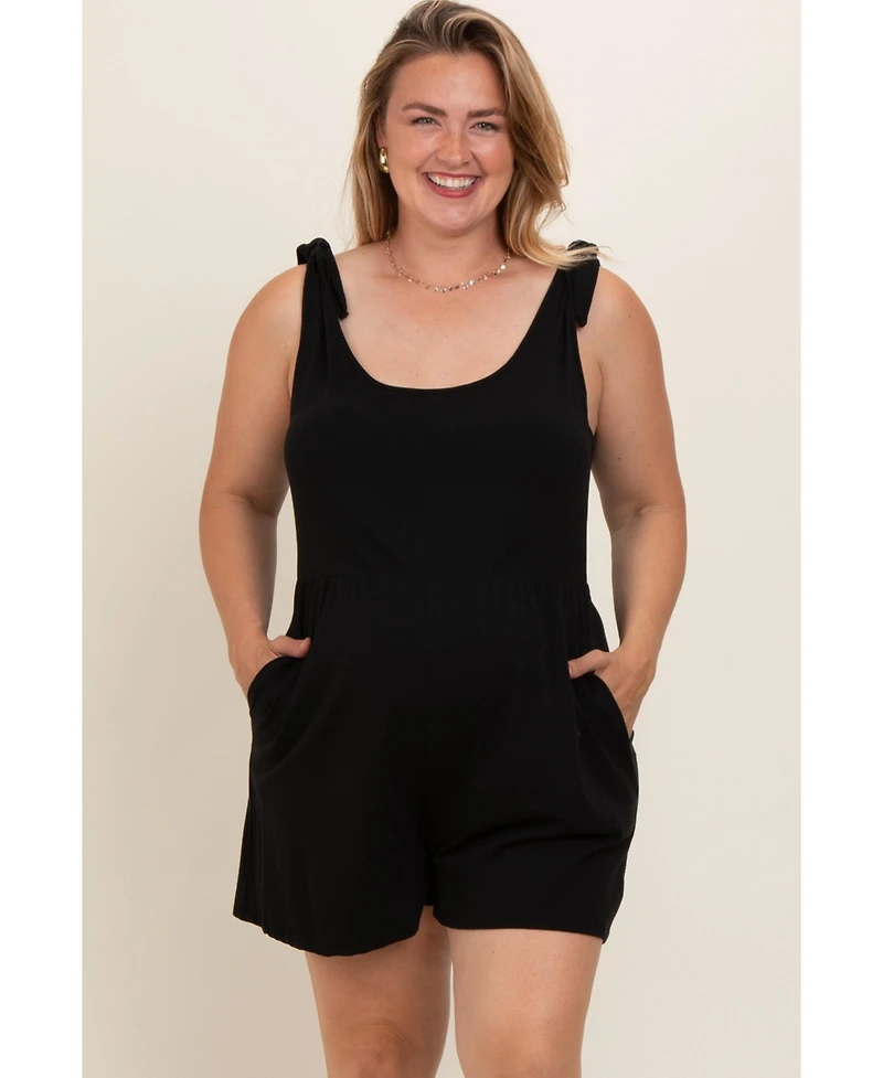 Pinkblush Plus Coral Knot Strap Romper