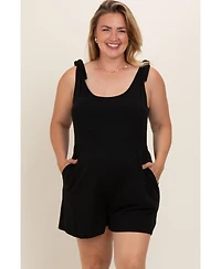 Pinkblush Plus Coral Knot Strap Romper