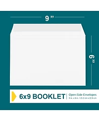 Gnuadz Booklet Envelopes Gummed Seal Open-side Catalogs Business