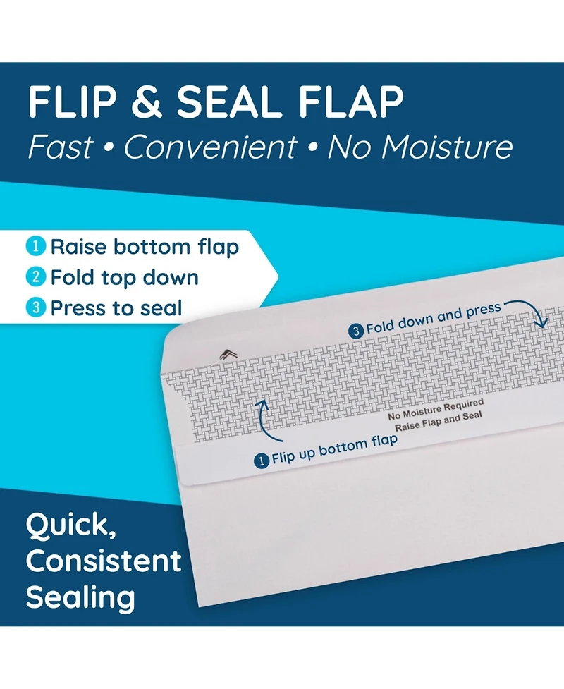 Gnuadz Flip And Seal Double Window Security Envelopes