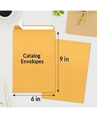 Gnuadz Manilla Envelopes Quick-seal Security Catalog Mailing 100 Pack