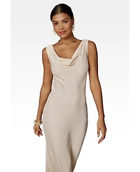 Maids to Measure Women's Pandy Satin Cowl Bridesmaid Dress