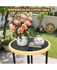 homfan All-Weather 3-Piece Patio Sofa Set