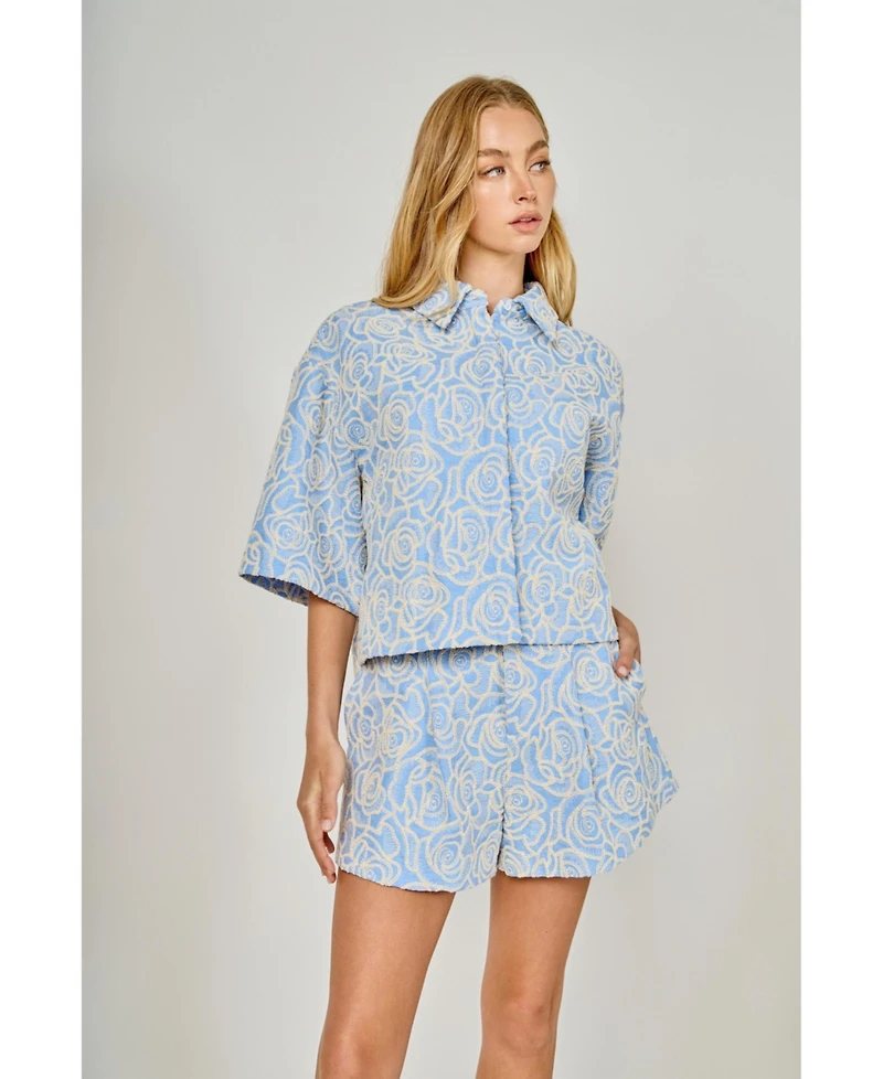 endless rose Women's Embroidered detail Top