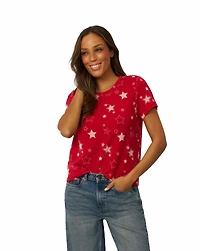 Cable & Gauge Women's Essential Printed Star Tee