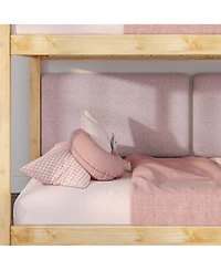 Max and Lily Fundamentals Low Bunk Bed+ 2 Floating Headboards