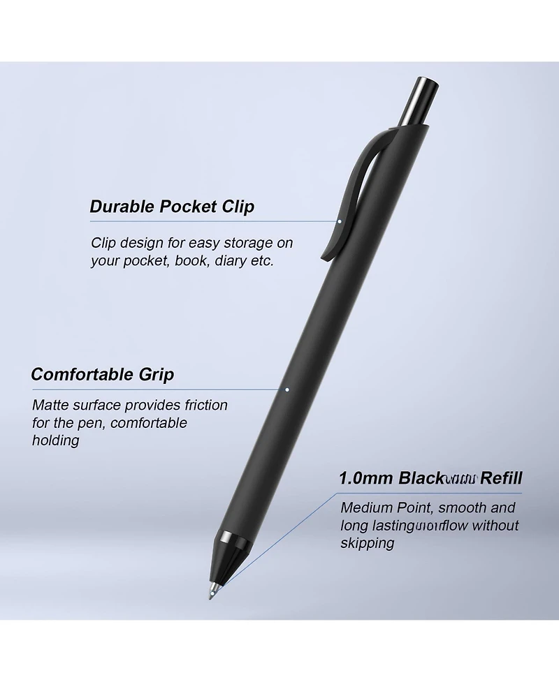 Gnuadz Ink Ballpoint Pens Retractable 1.0mm 50 Pack