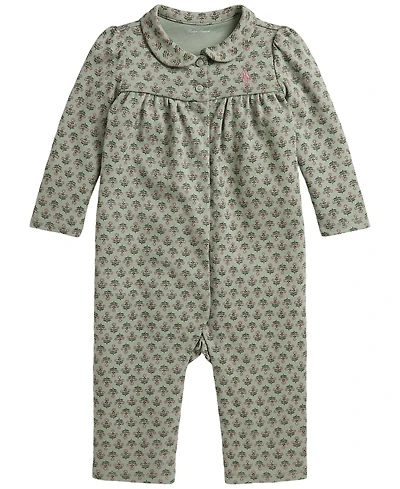 Polo Ralph Lauren Baby Girls' Floral Interlock Coverall