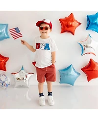 Sweet Wink Baby Boys Usa Multi Patch Short Sleeve T-Shirt