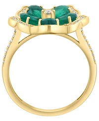 Effy Collection Emerald (1-7/8 ct. t.w.) & Diamond (1/4 ct. t.w.) Ring in 14k Yellow Gold