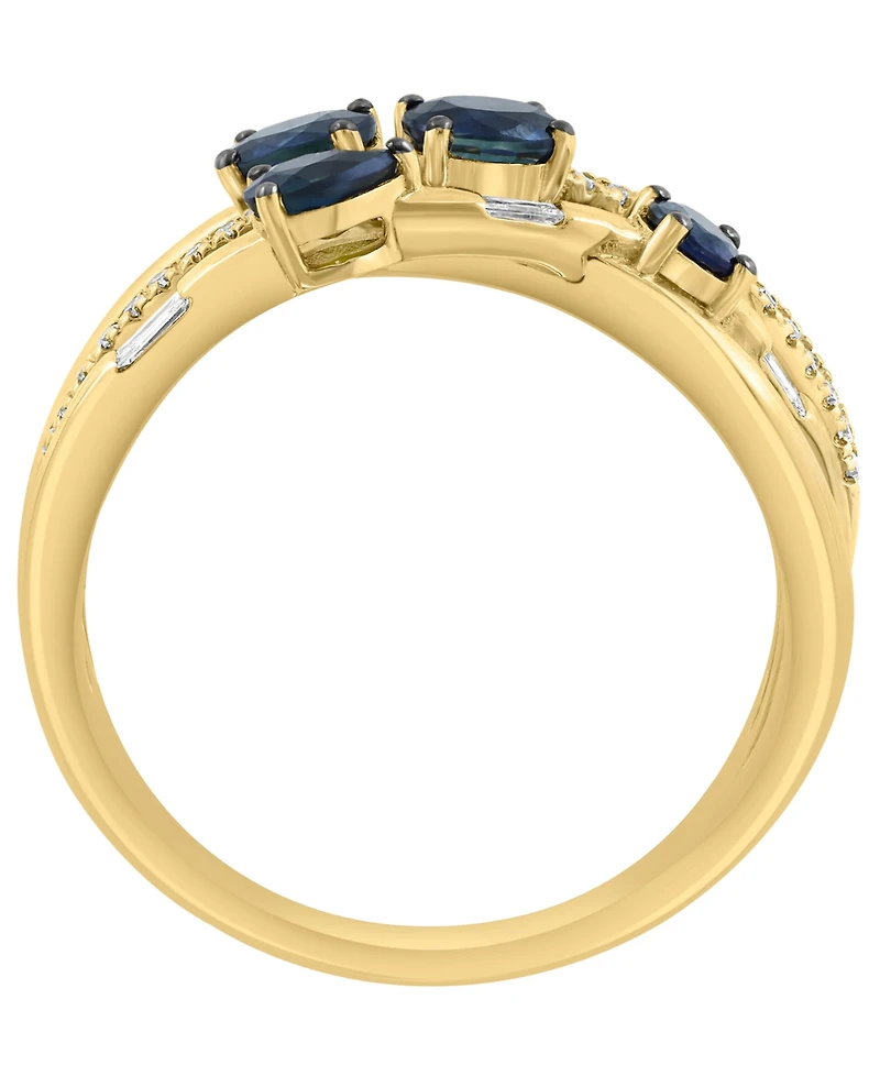 Effy Collection Sapphire (3/4 ct. t.w.) & Diamond (1/6 ct. t.w.) Ring in 14k Yellow Gold