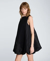 Kenneth Cole Women's Boat Neck Bubble Hem Mini Dress