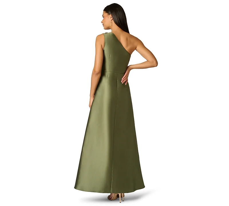 Adrianna Papell Women's Embellished One-Shoulder Sleeveless Ballgown