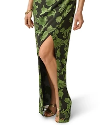 Adrianna Women's Printed Burnout One-Shoulder Dress