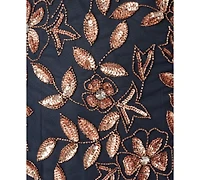 Adrianna Papell Petite Floral Beaded Gown