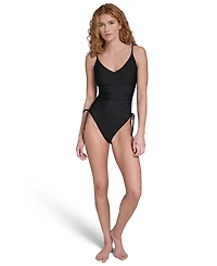 Calvin Klein Women's V-Neck One-Piece Swimsuit