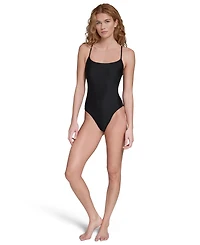 Calvin Klein Women's Cross Back Straps One-Piece Swimsuit