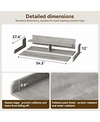 gaomon 2-Tier Washer Dryer Countertop, Shelf/Drawers Non-Slip Laundry Topper