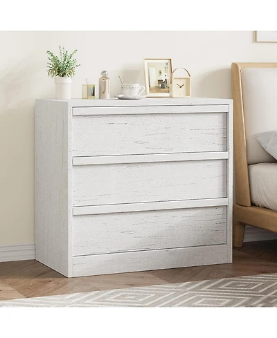 homfan Versatile Modern Dresser - 3 and 4 Drawer Tall Bedside Table Chest for Bedroom, Living Room, Entryway Large Storage, Small
