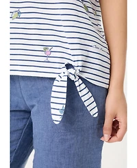 Olsen Women's Stripe and Spritz T-Shirt