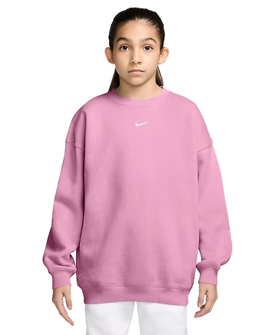 Nike Sportswear Studio Girls' 7-16 Oversized Fleece Crewneck Sweatshirt