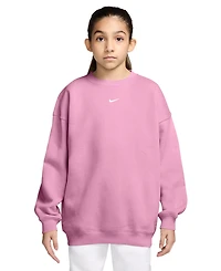Nike Sportswear Studio Girls' 7-16 Oversized Fleece Crewneck Sweatshirt