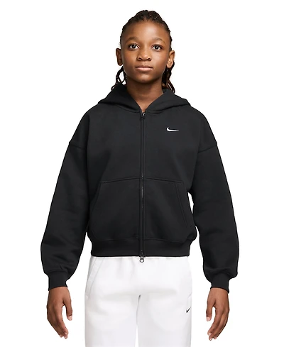 Nike Sportswear Studio Girls' 7-16 Oversized Fleece Full-Zip Hoodie