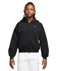 Nike Sportswear Studio Girls' 7-16 Oversized Fleece Full-Zip Hoodie