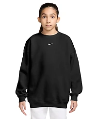 Nike Sportswear Studio Girls' 7-16 Oversized Fleece Crewneck Sweatshirt