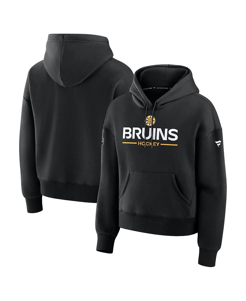 Fanatics Women's Black Boston Bruins Authentic Pro Primary Pullover Hoodie