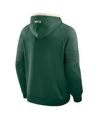 Fanatics Men's Green Minnesota Wild Goaltender Defender Pullover Hoodie