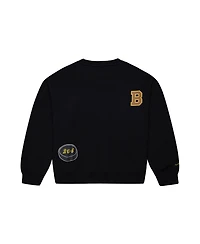 Mitchell & Ness Women's Black Boston Bruins Vintage Crewneck Sweatshirt