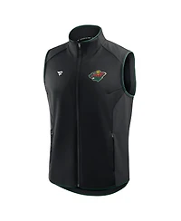 Fanatics Men's Black Minnesota Wild Authentic Pro Rink Full-Zip Vest