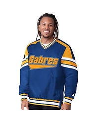 Starter Men's Royal Buffalo Sabres Reliever V-Neck Pullover Jacket