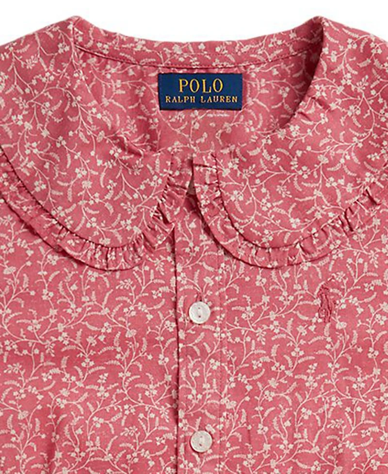 Polo Ralph Lauren Girls' 7-16 Sleeveless Shirt Dress