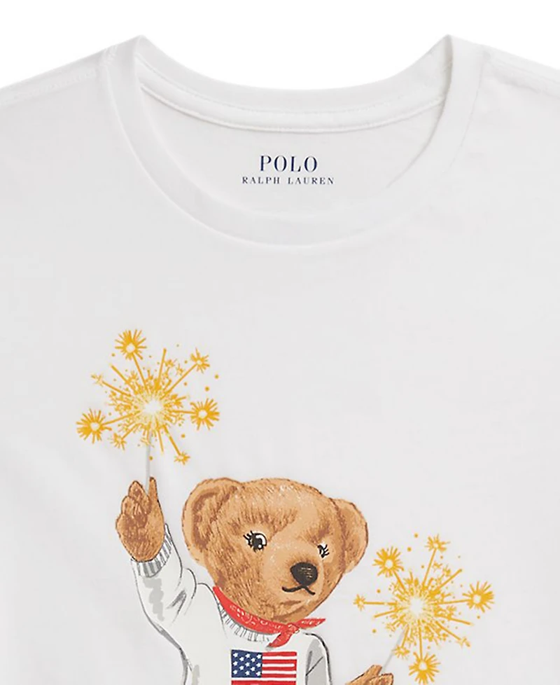 Polo Ralph Lauren Girls' 7-16 Bear Short-Sleeve Jersey T-Shirt
