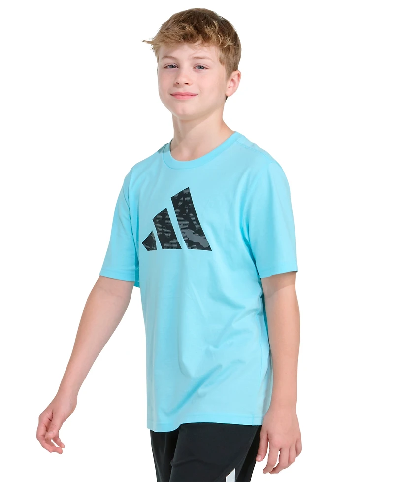 adidas Boys' 8-20 Short-Sleeve Lenticular Camo Logo T-shirt