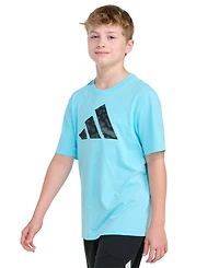 adidas Boys' 8-20 Short-Sleeve Lenticular Camo Logo T-shirt