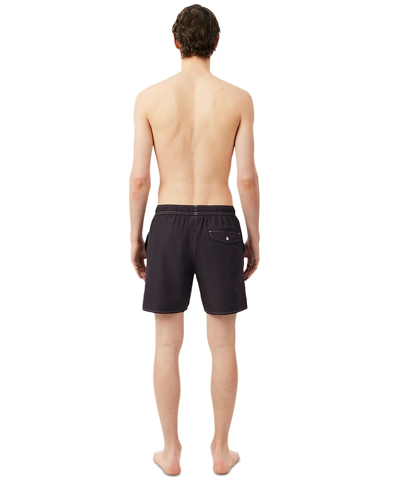 Lacoste Men's Quick-Dry Elastic Waistband Swim Shorts