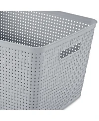 Sterilite 14"Lx8"H Woven Rectangular Tall Basket for Home Organization (6 Pack)